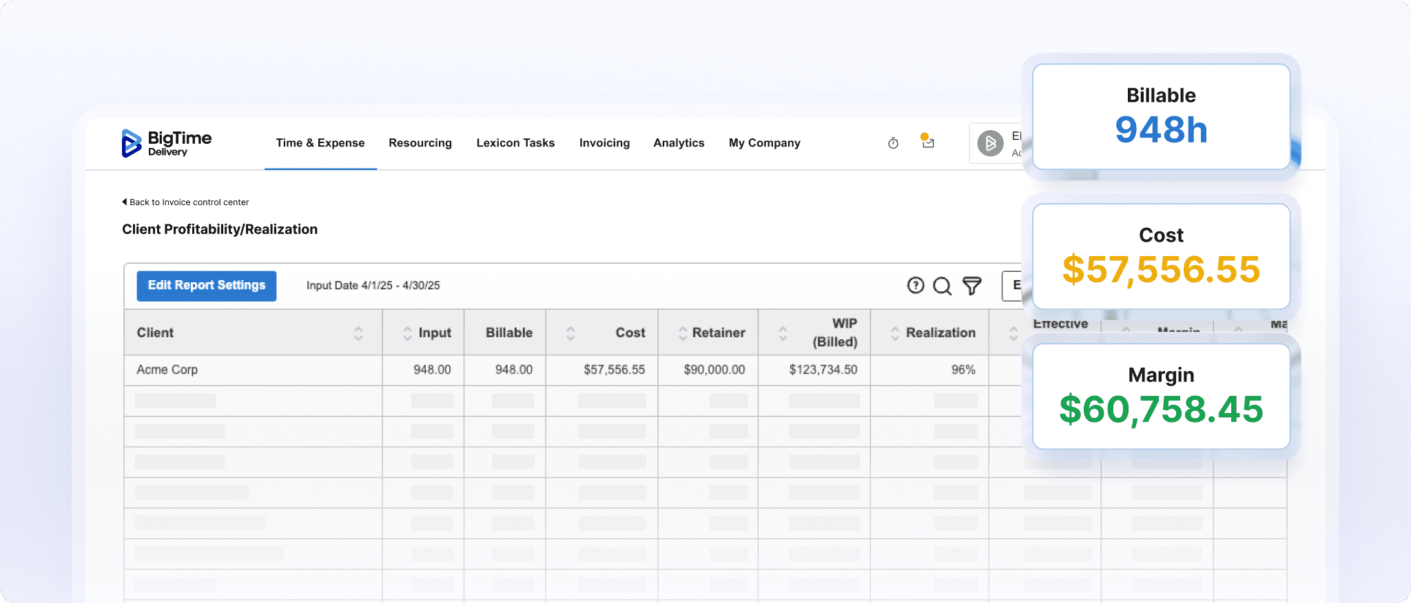 Project Profitability Report