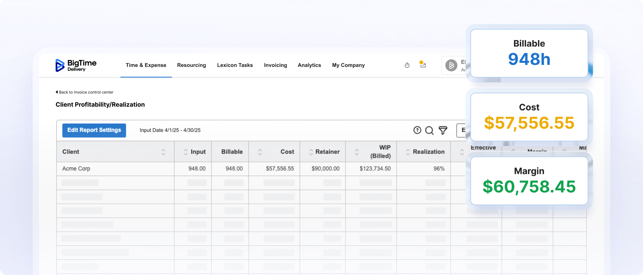 Project Profitability Report